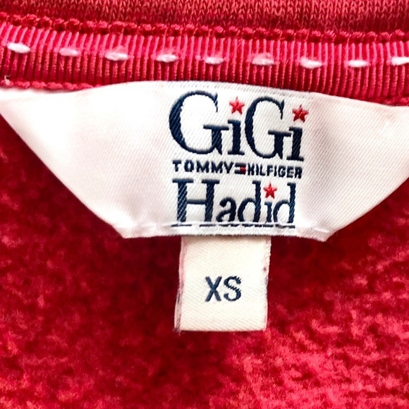 Tommy Hilfiger X Gigi Hadid, 2017, V Neck, Sweatshirt, Womens, XS, Red, Pullover - Picture 9 of 11